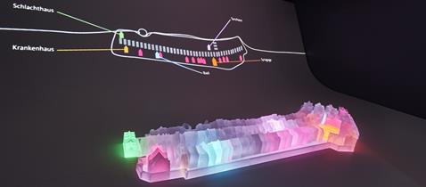 Museum Judengasse: Modell der Frankfurter Judengasse © Norbert Miguletz, Jüdisches Museum Frankfurt