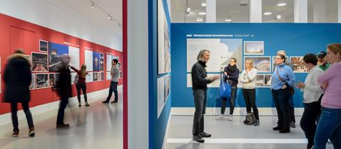 Deutsches Architekturmuseum „Große Oper – Viel Theater?“, Ausstellungsansicht, Foto: Moritz Bernoully