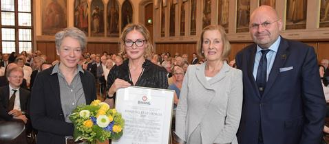 Kulturdezernentin Ina Hartwig, Kunstvereins-Direktorin Franziska Nori, Kulturstiftungsvorsitzende Bergit Gräfin Douglas, Binding-Vorstand Otto Völker