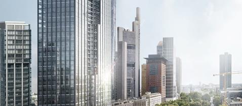 Hochhausprojekt „Neue Mainzer Straße“ Helaba, Animation © Juergen Engel Architekten